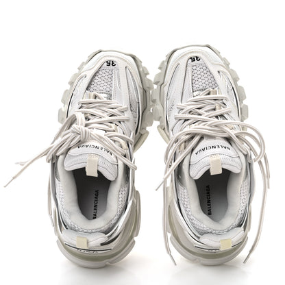 Balenciaga Rubber Mesh Fabric Monocolor Recycled Sole Womens Track Sneakers 35 White 2 of 8