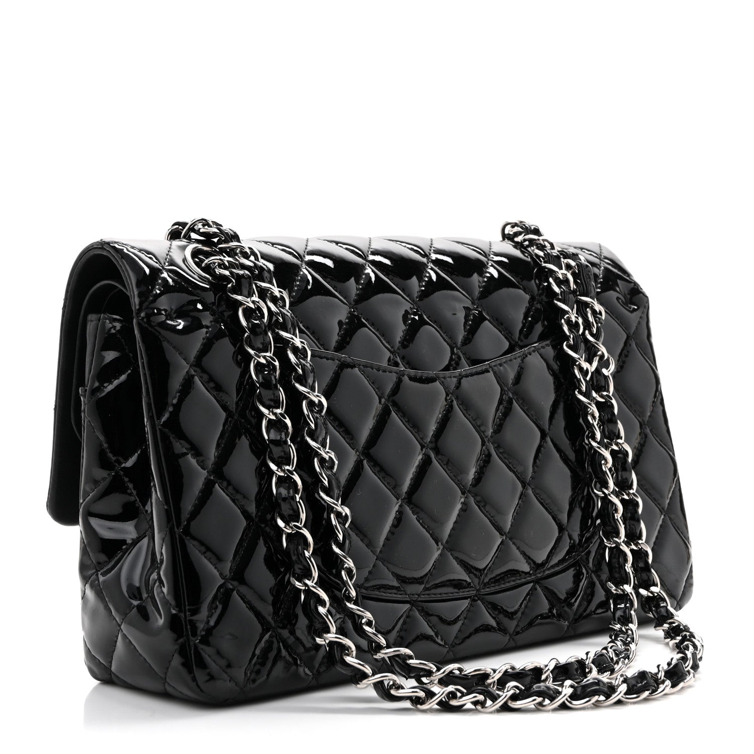 Chanel Patent Quilted Medium Double Flap Black 3 of 12