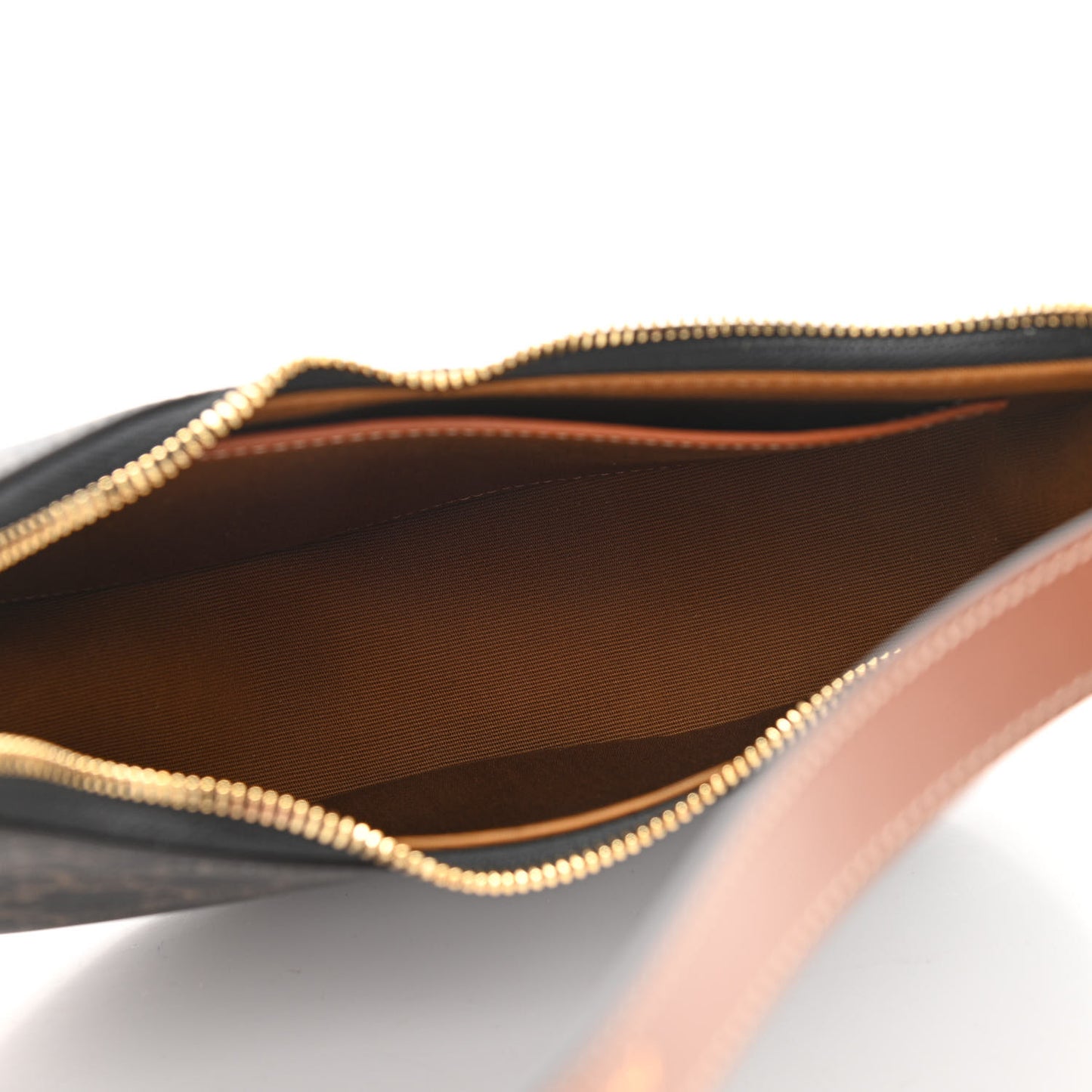 Triomphe Canvas Calfskin Ava Shoulder Bag Tan