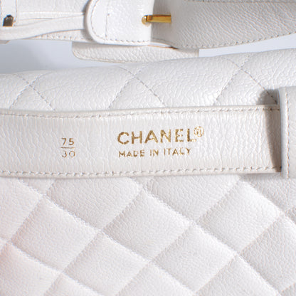 Chanel Caviar Flap Waist Belt Bag White 75 30 5 of 8