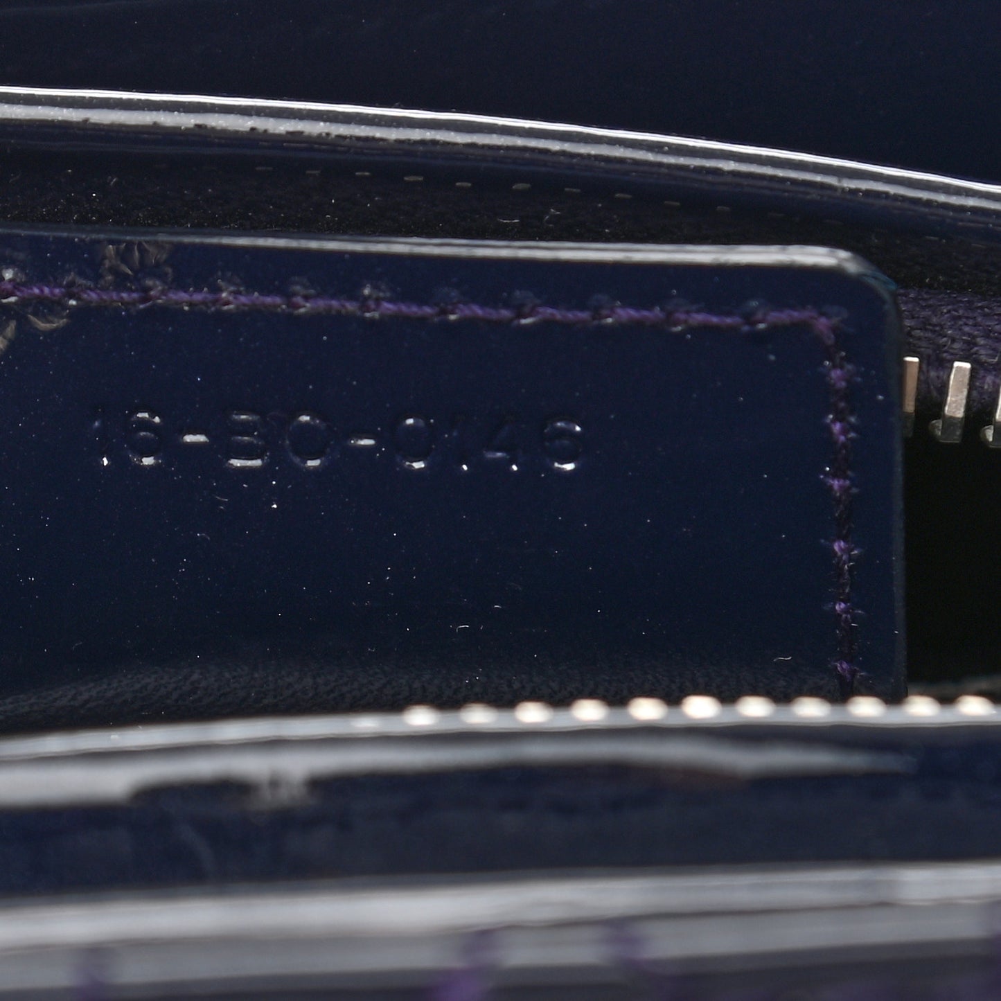 Patent Cannage Medium Lady Dior Violet Purple