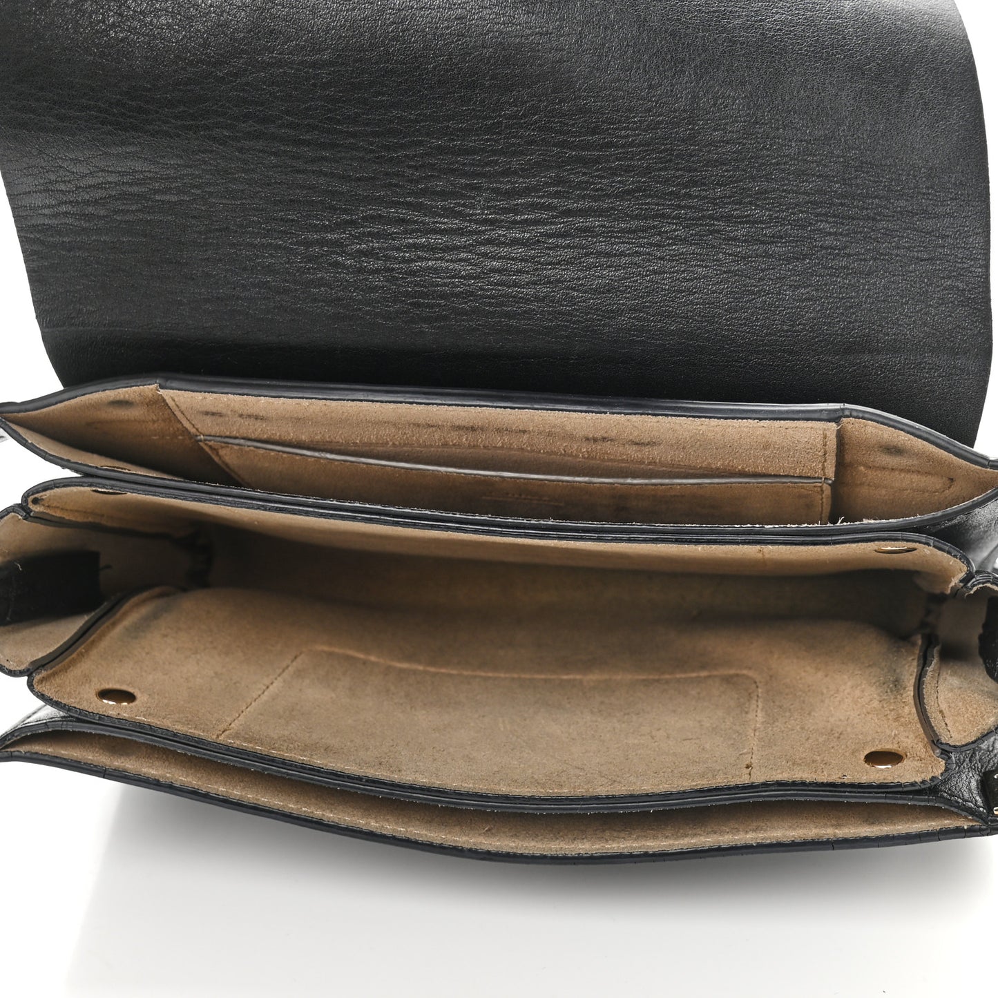 Suede Calfskin Small Faye Shoulder Bag Black