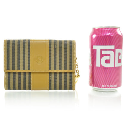 Fendi Vintage Canvas Striped Coin Pouch Key Case 2 of 8