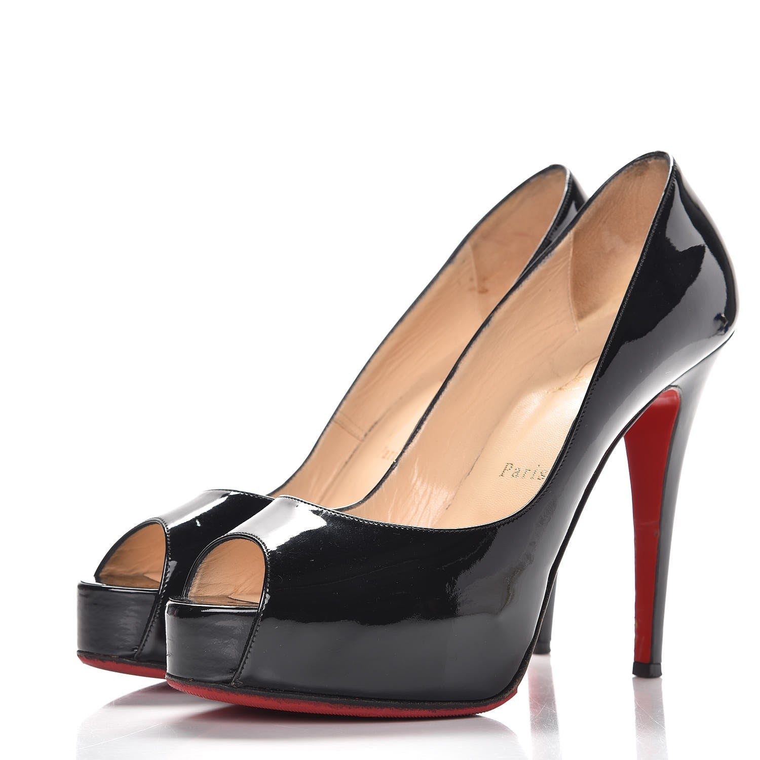 Christian Louboutin Patent Very Prive 120 Pumps 39.5 Black 3 of 14