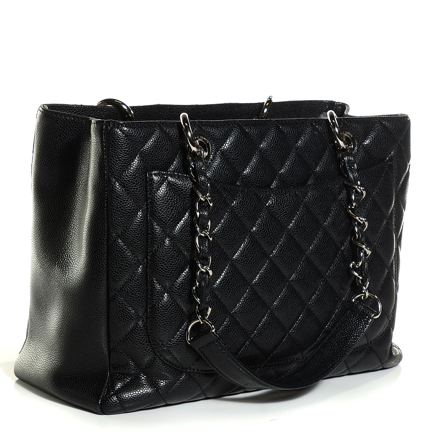 Caviar Quilted Grand Shopping Tote GST Black