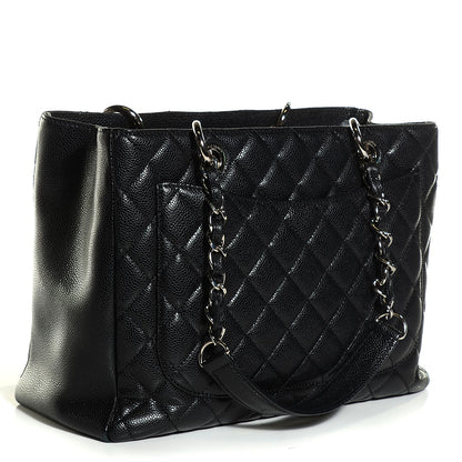 Chanel Caviar Quilted Grand Shopping Tote GST Black 3 of 7