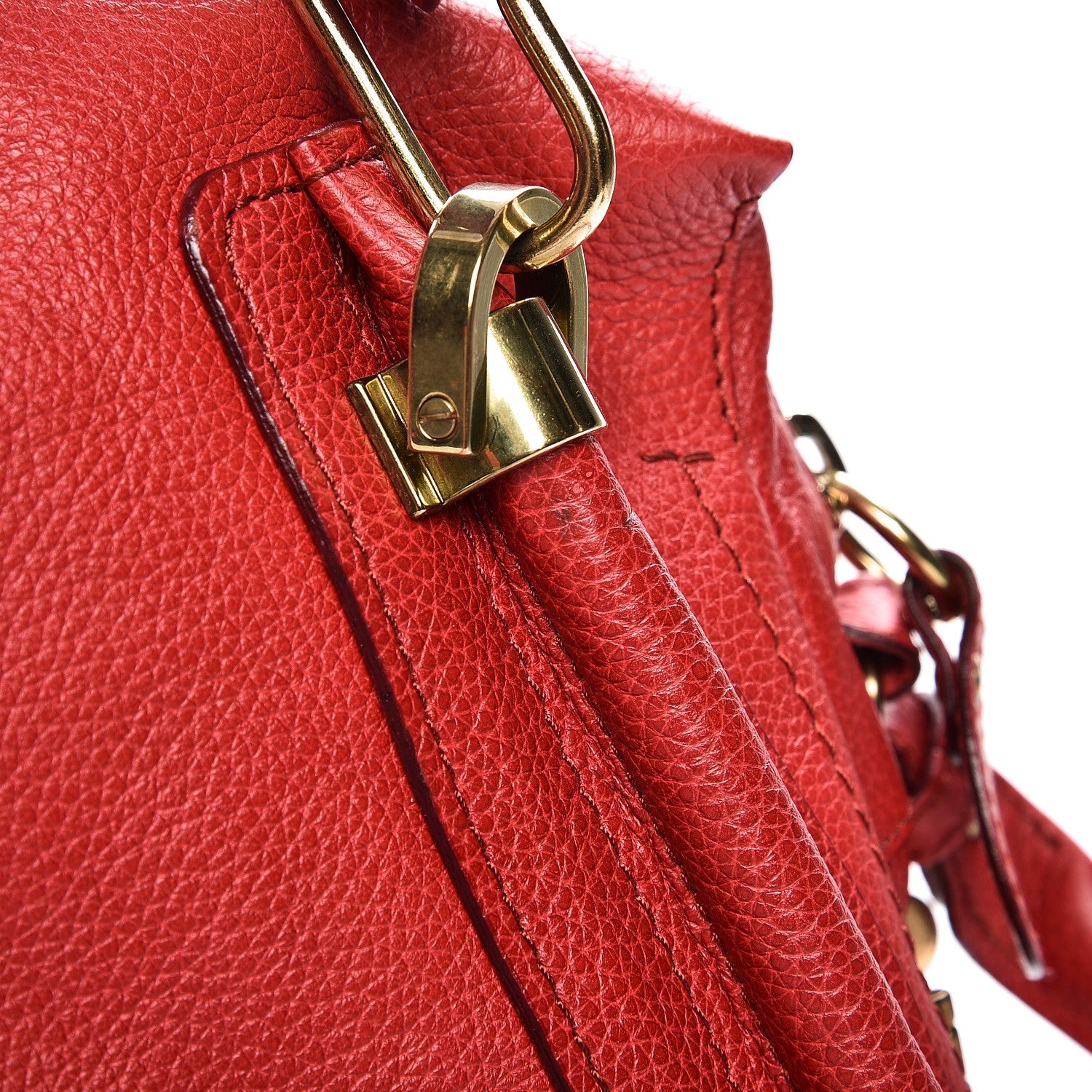Chloe Calfskin Medium Paraty Holly Berry 12 of 15