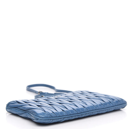 Miu Miu Nappa Matelasse Double Zip Crossbody Turchese 4 of 10
