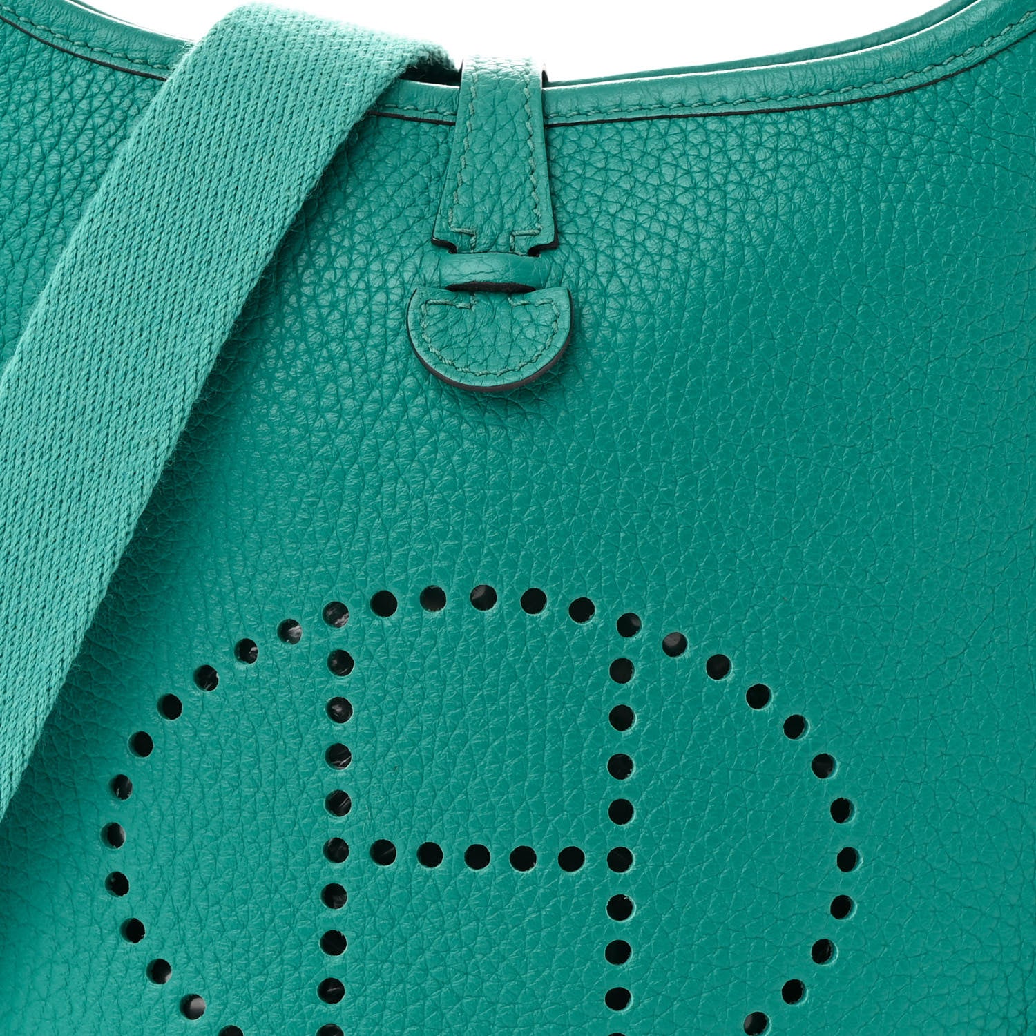 Hermes Taurillon Clemence Evelyne TPM Bleu Paon 8 of 11