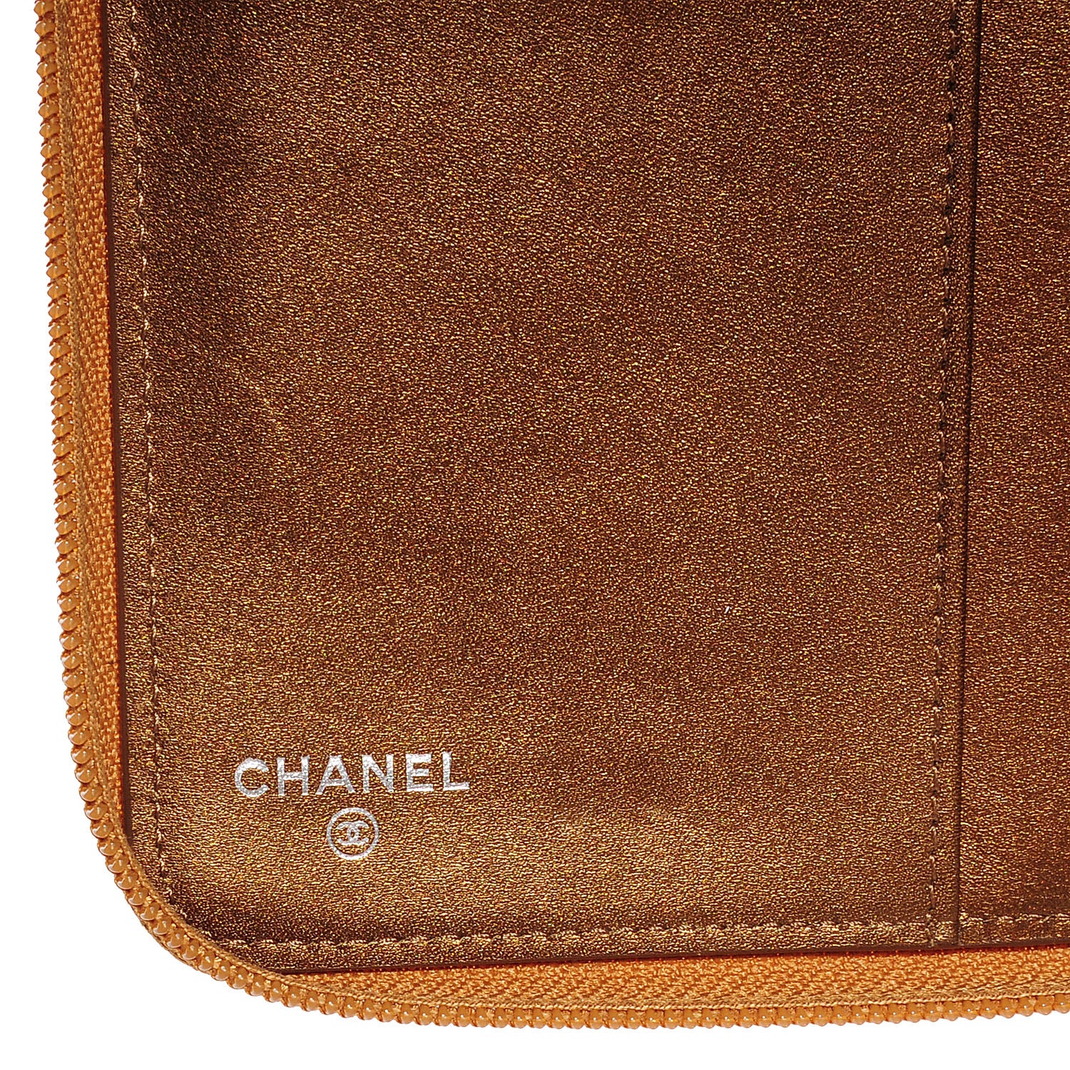 Chanel Caviar CC Timeless Large Zip Around Wallet Dark Gold 7 of 11