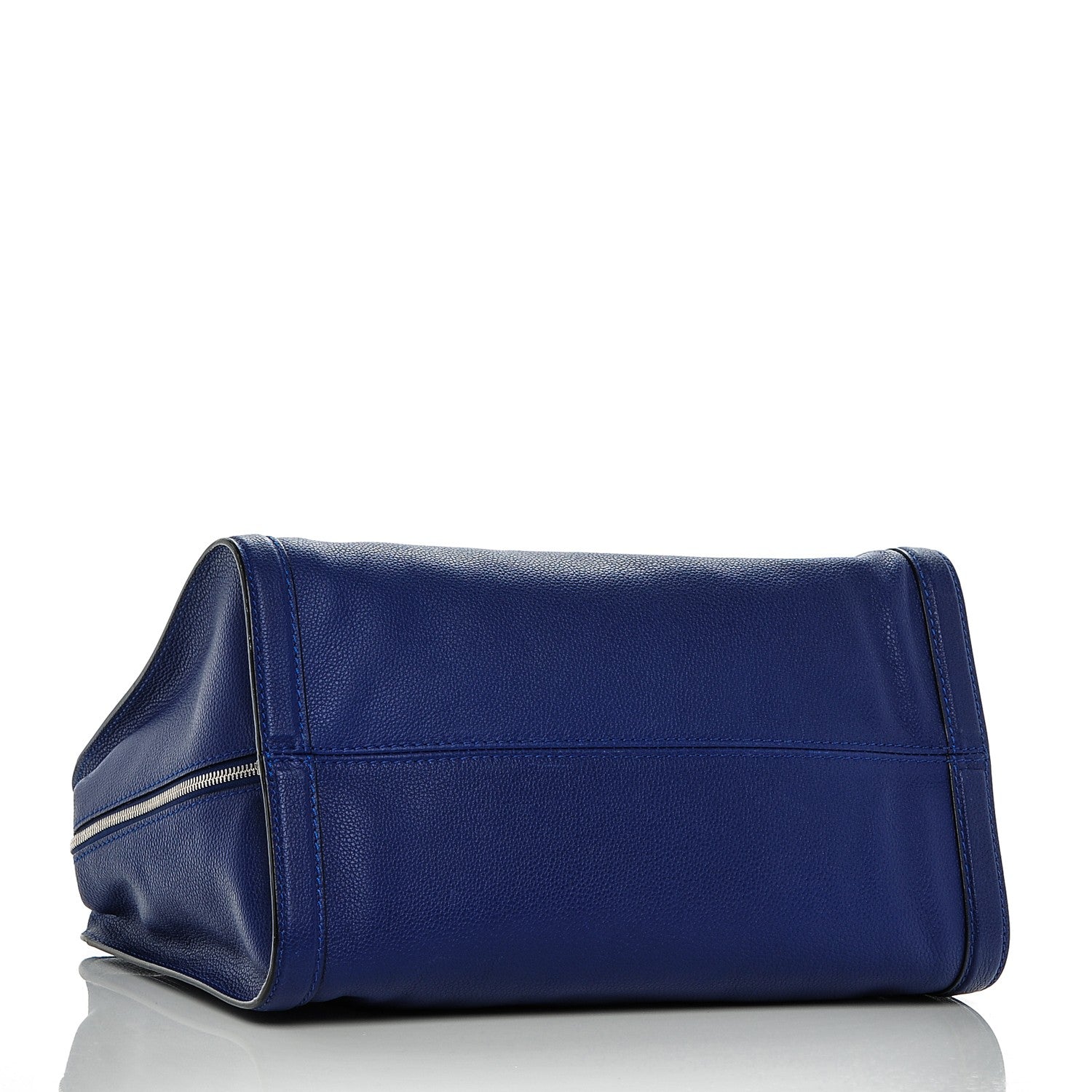 Alexander McQueen Pebbled Calfskin Large Skull Padlock Zip Around Tote Ultramarine 4 of 6