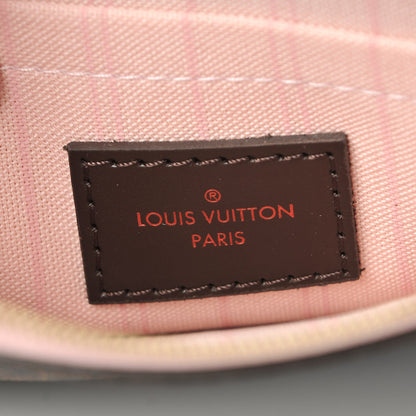 Louis Vuitton Damier Ebene Neverfull MM GM Pochette Rose Ballerine 6 of 9
