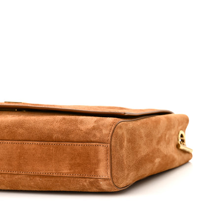 Saint Laurent Smooth Calfskin Suede Medium Reversible Monogram Kate Satchel Light Ochre 13 of 14