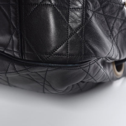 Christian Dior Lambskin Cannage Flap Shoulder Bag Black 11 of 11