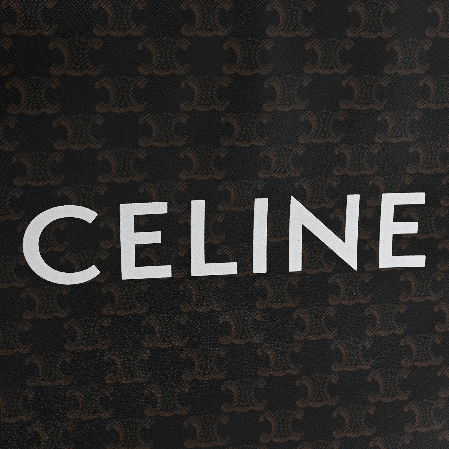 Celine Triomphe Canvas Calfskin Small Vertical Cabas Tan 6 of 10