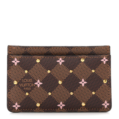 Louis Vuitton Damier Ebene Studded Card Holder 1 of 6