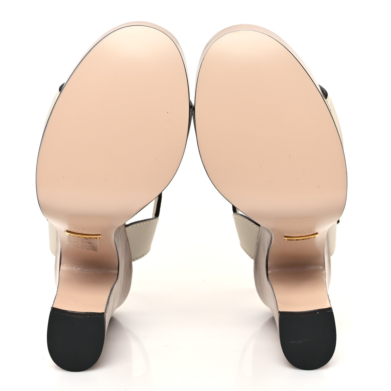 Gucci Cosmos Softy Calfskin Wooden Interlocking G Cut-Out 30/120mm Platform Sandals 36.5 Mystic White 6 of 10