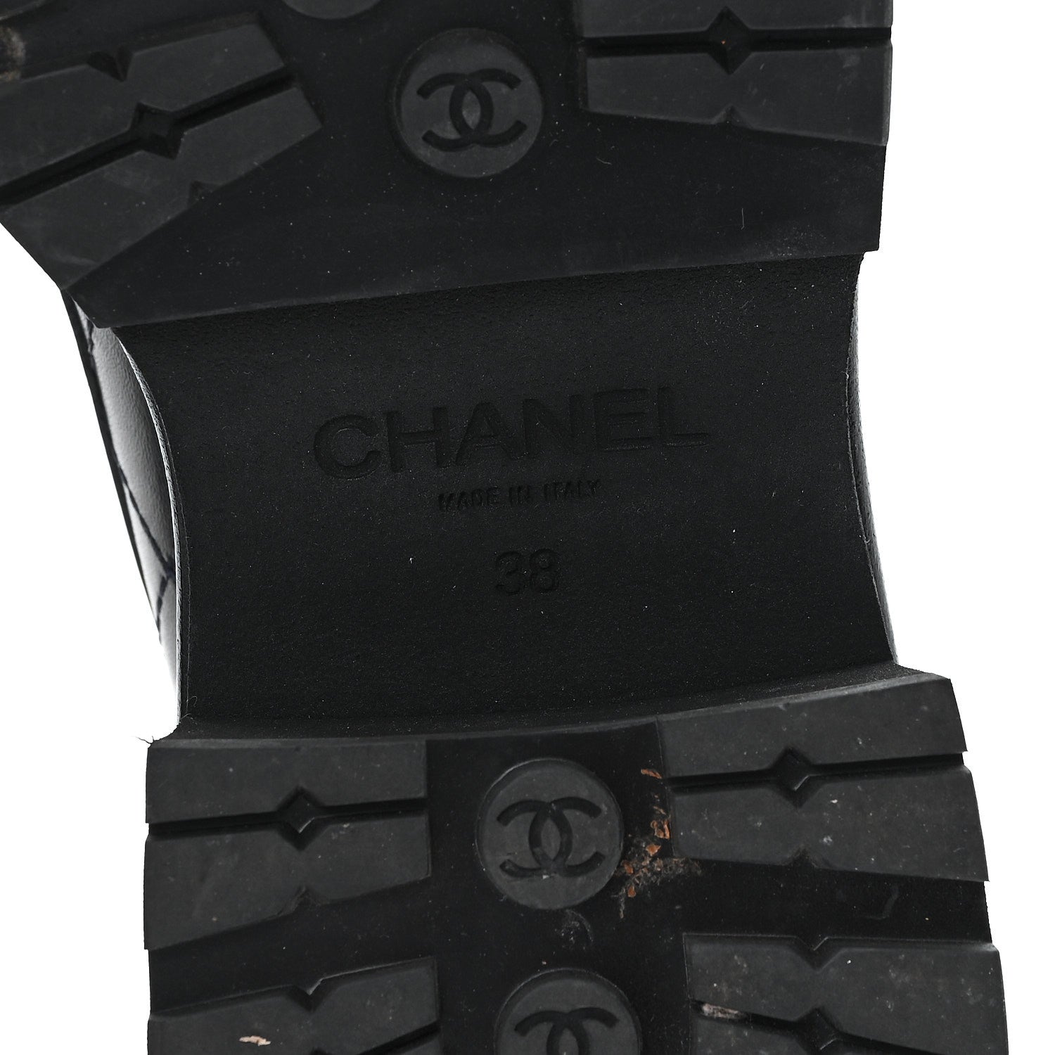 Chanel Calfskin Quilted CC Mocassin Loafers 38 Black 7 of 9