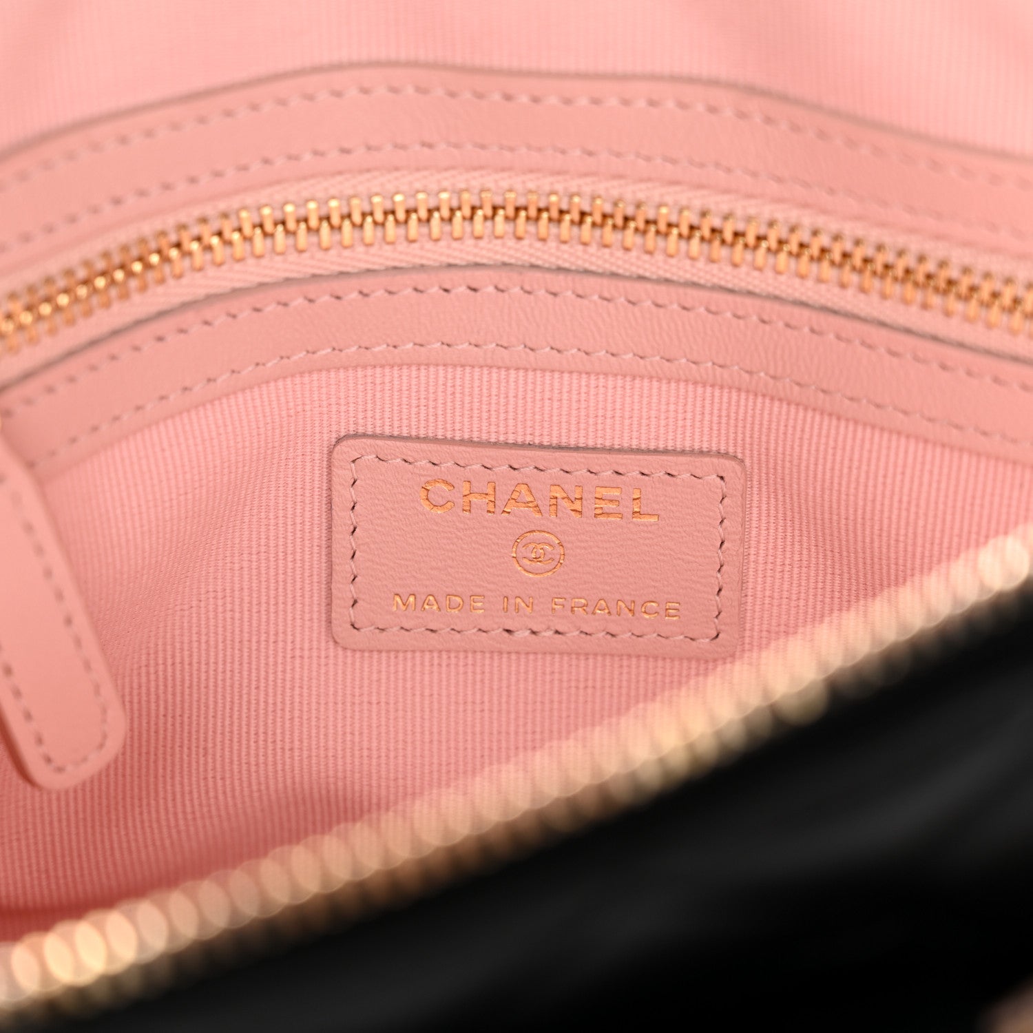 Chanel Lambskin Quilted Sunset Boulevard Pouch Case Black Pink 7 of 8