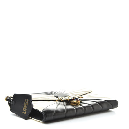 Gucci Calfskin Trapuntata Queen Margaret Clutch Mystic White Black 4 of 9