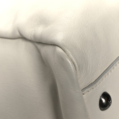 Fendi Goatskin Watersnake Large Peekaboo Iconic Satchel White 4 of 16