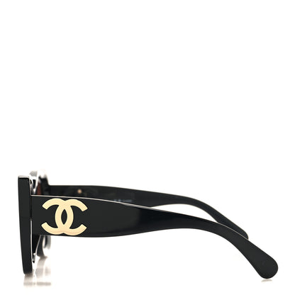 Chanel Square Polarized CC Sunglasses 5494-A Black 3 of 8