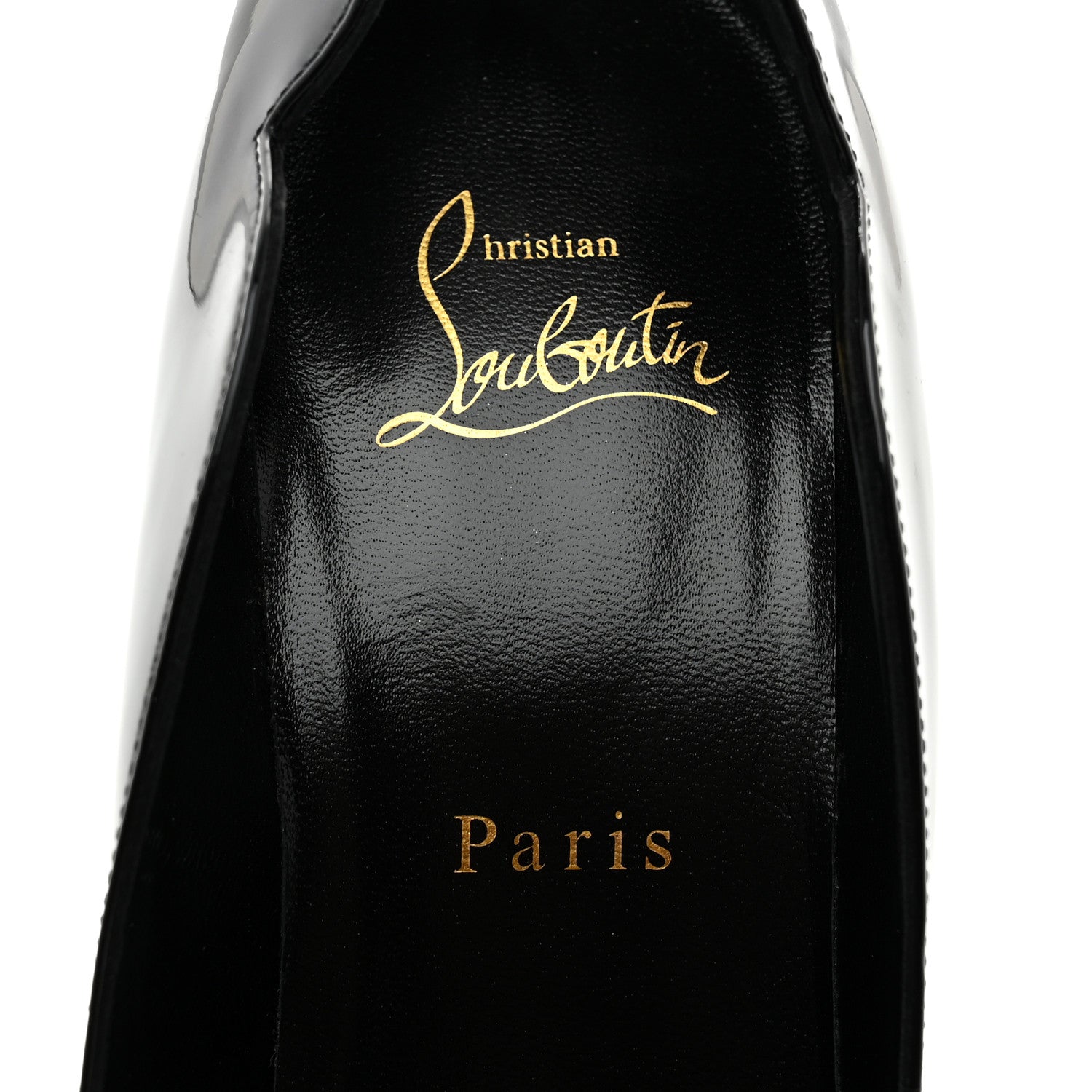 Christian Louboutin Patent LipChick 100 Pumps 38 Black 7 of 8