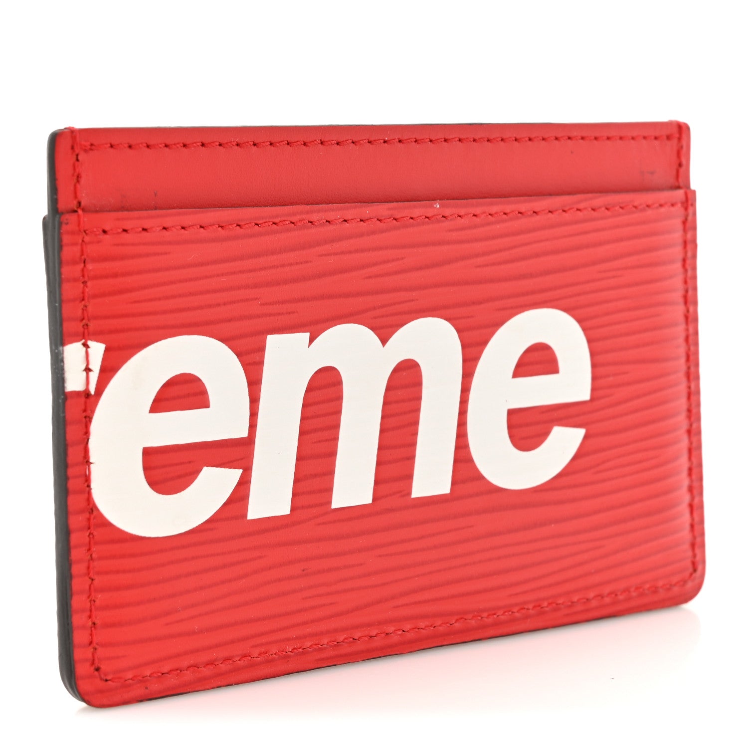 Louis Vuitton X SUPREME Epi Card Holder Red 3 of 10