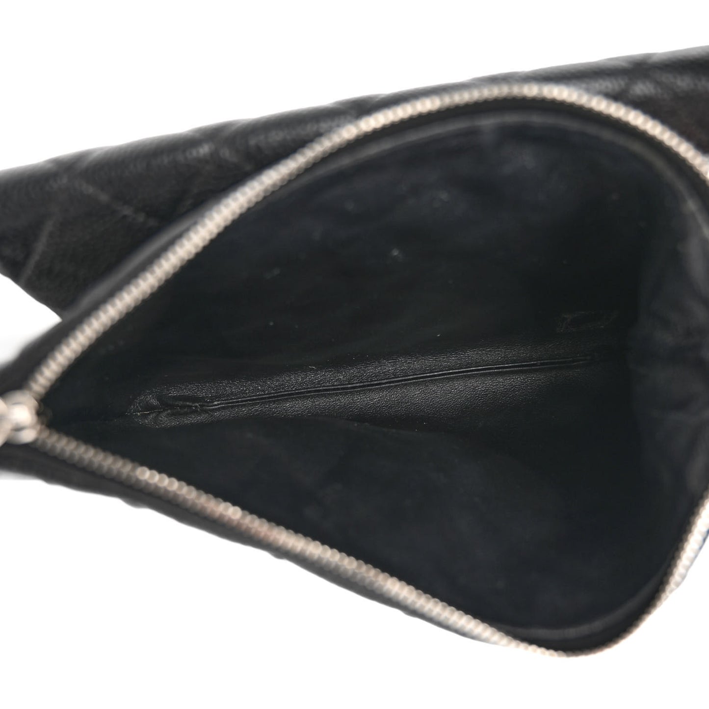 Iridescent Caviar Quilted Daily Zip Crossbody Bag Black