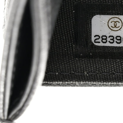 Chanel Goatskin Camellia Embossed Card Holder Grey 8 of 8