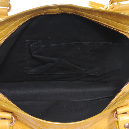 Balenciaga Agneau Giant 12 Rose Gold Hardware Town Moutarde 5 of 7