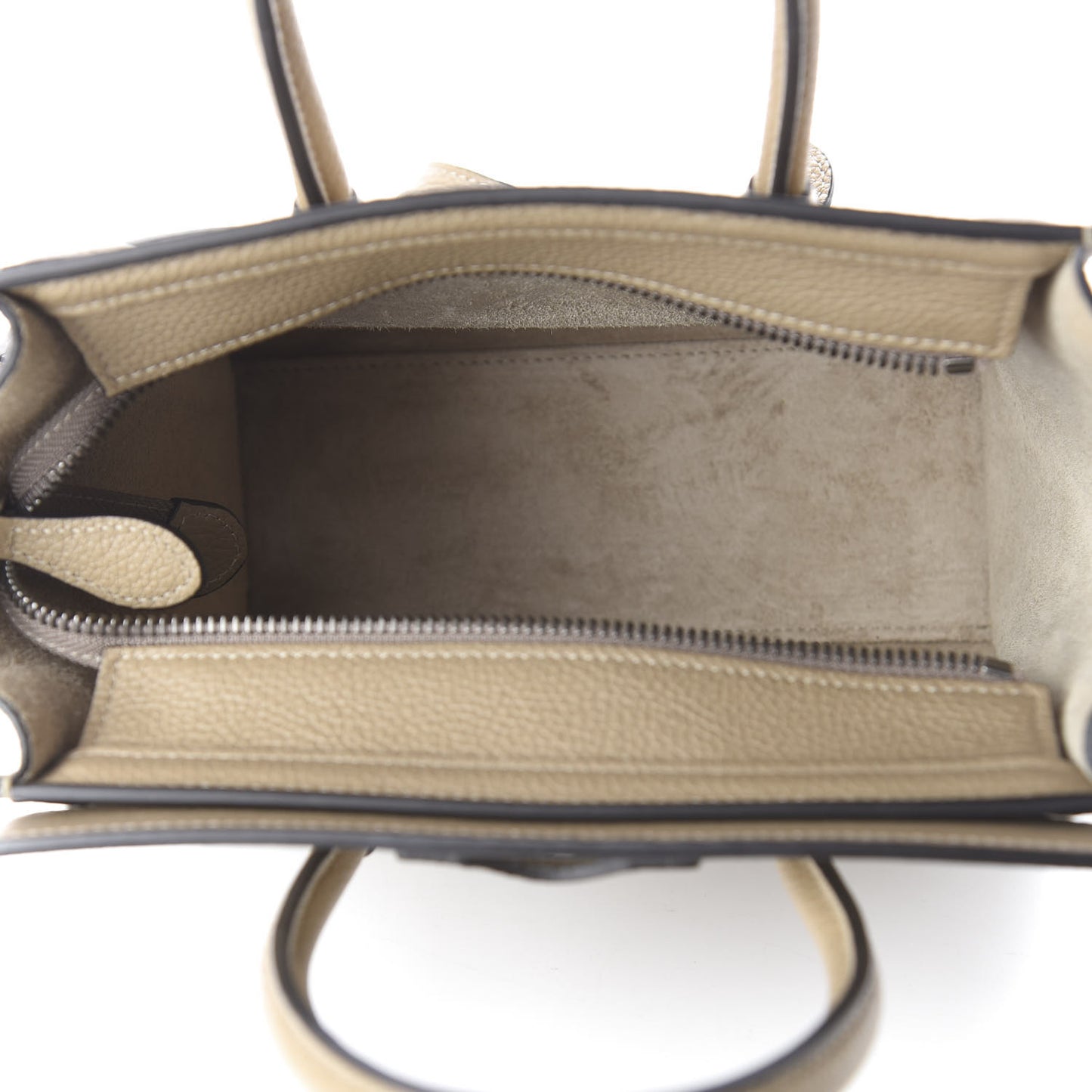 Drummed Calfskin Nano Luggage Dune