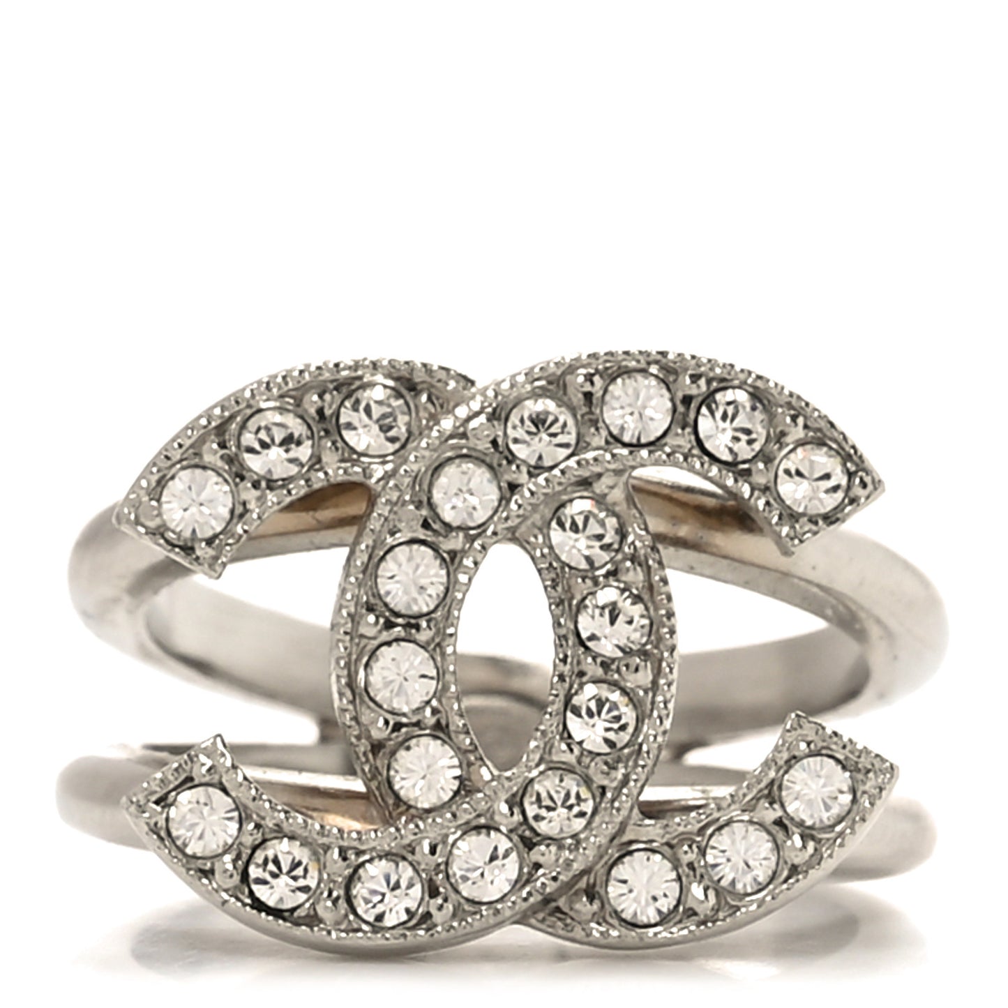Crystal CC Ring 54 7 Silver