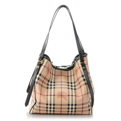 Burberry Haymarket Check Small Canterbury Tote Chocolate 1 of 7