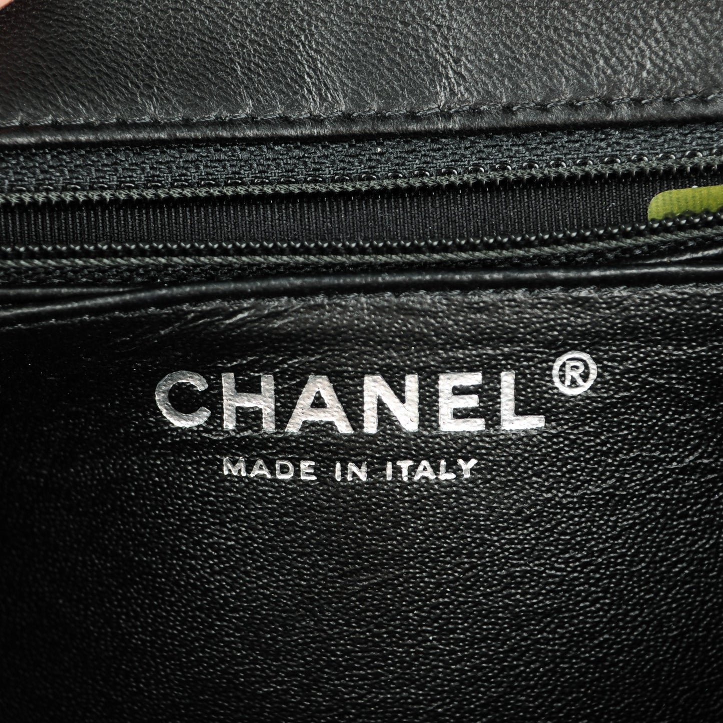 Lambskin Quilted Mini Square Flap Black