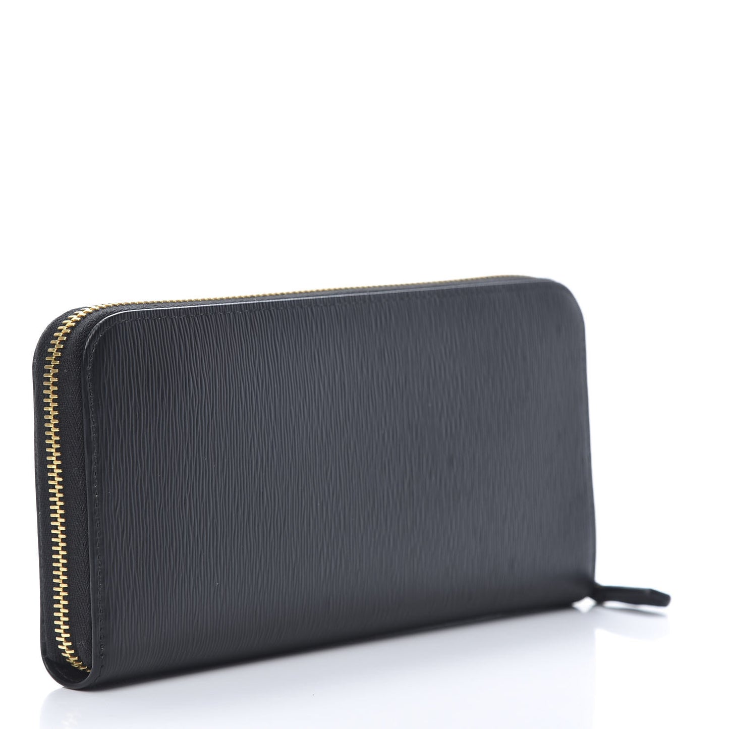 Vitello Move Bi-Color Zip Around Wallet Black Lacca