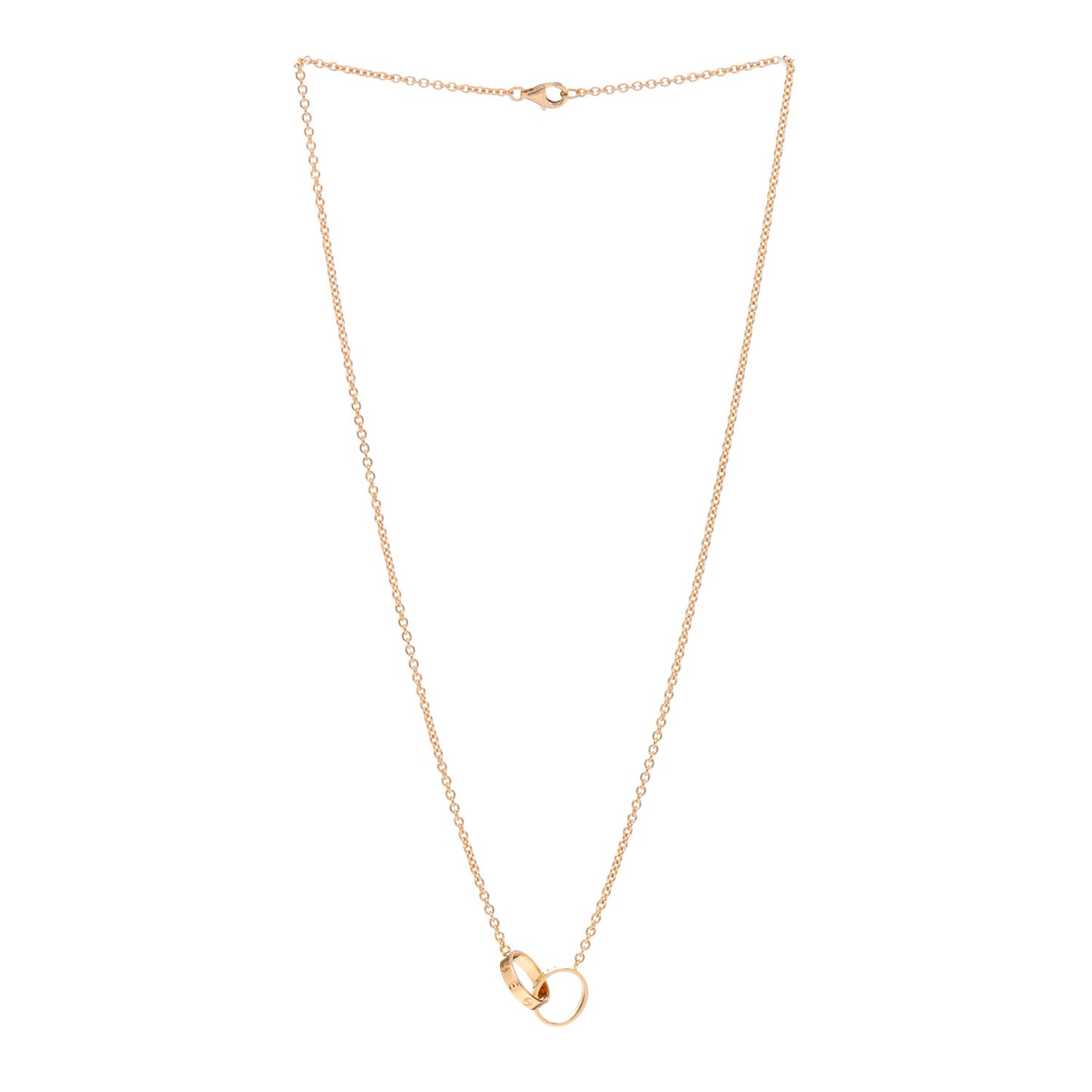 18K Pink Gold Interlocking LOVE Necklace