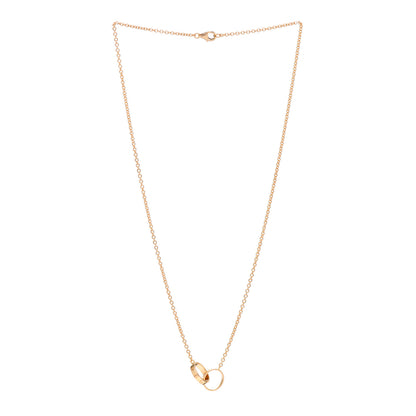 Cartier 18K Pink Gold Interlocking LOVE Necklace 3 of 4