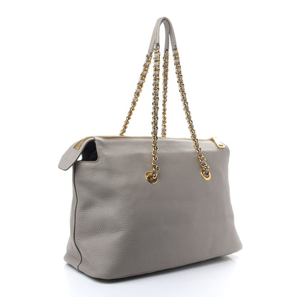Prada Vitello Daino Chain Shoulder Bag Pomice 3 of 8