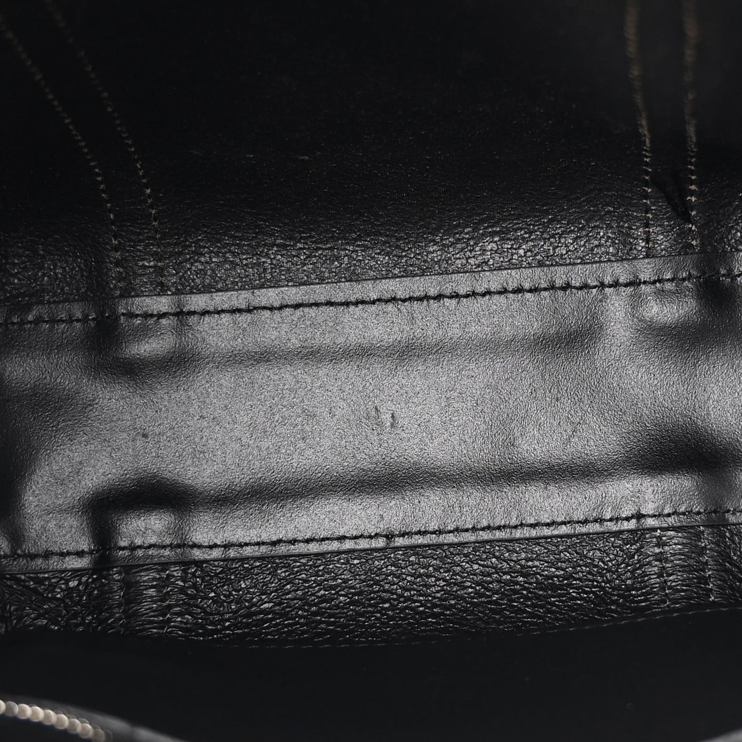 Metallic Goatskin Logo XXS Everyday Tote Argent Black