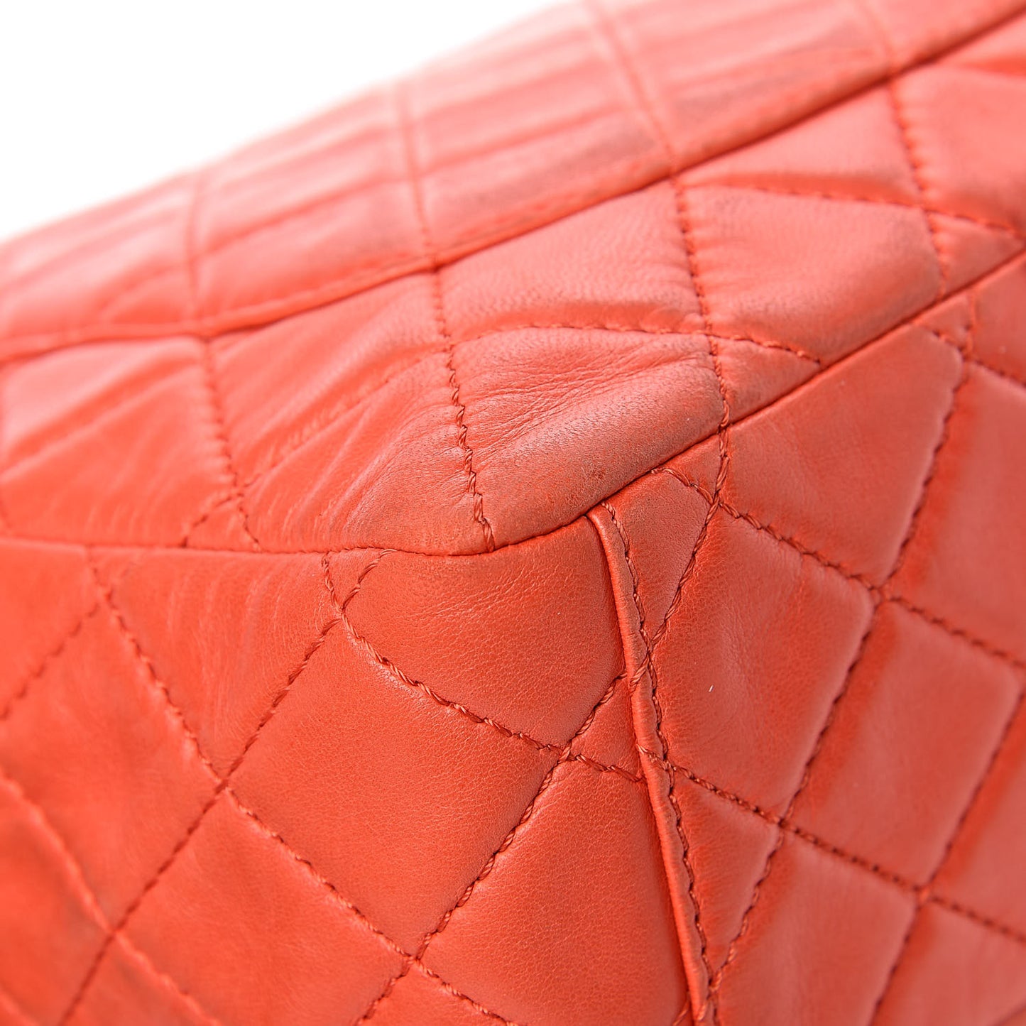 Lambskin Quilted XL Maxi Single Flap Red