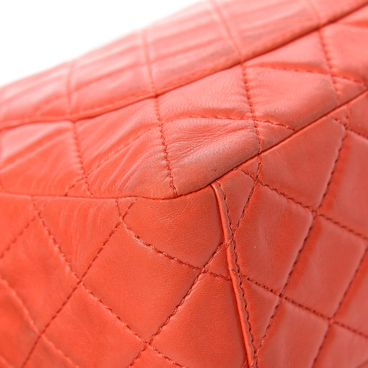 Chanel Lambskin Quilted XL Maxi Single Flap Red 12 of 16