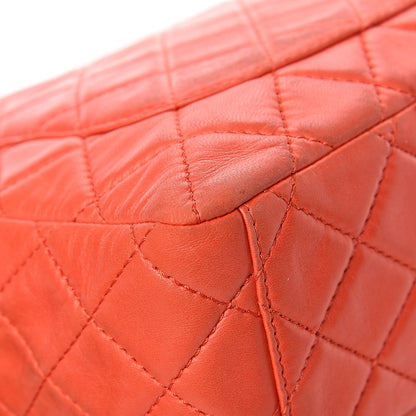 Chanel Lambskin Quilted XL Maxi Single Flap Red 12 of 16