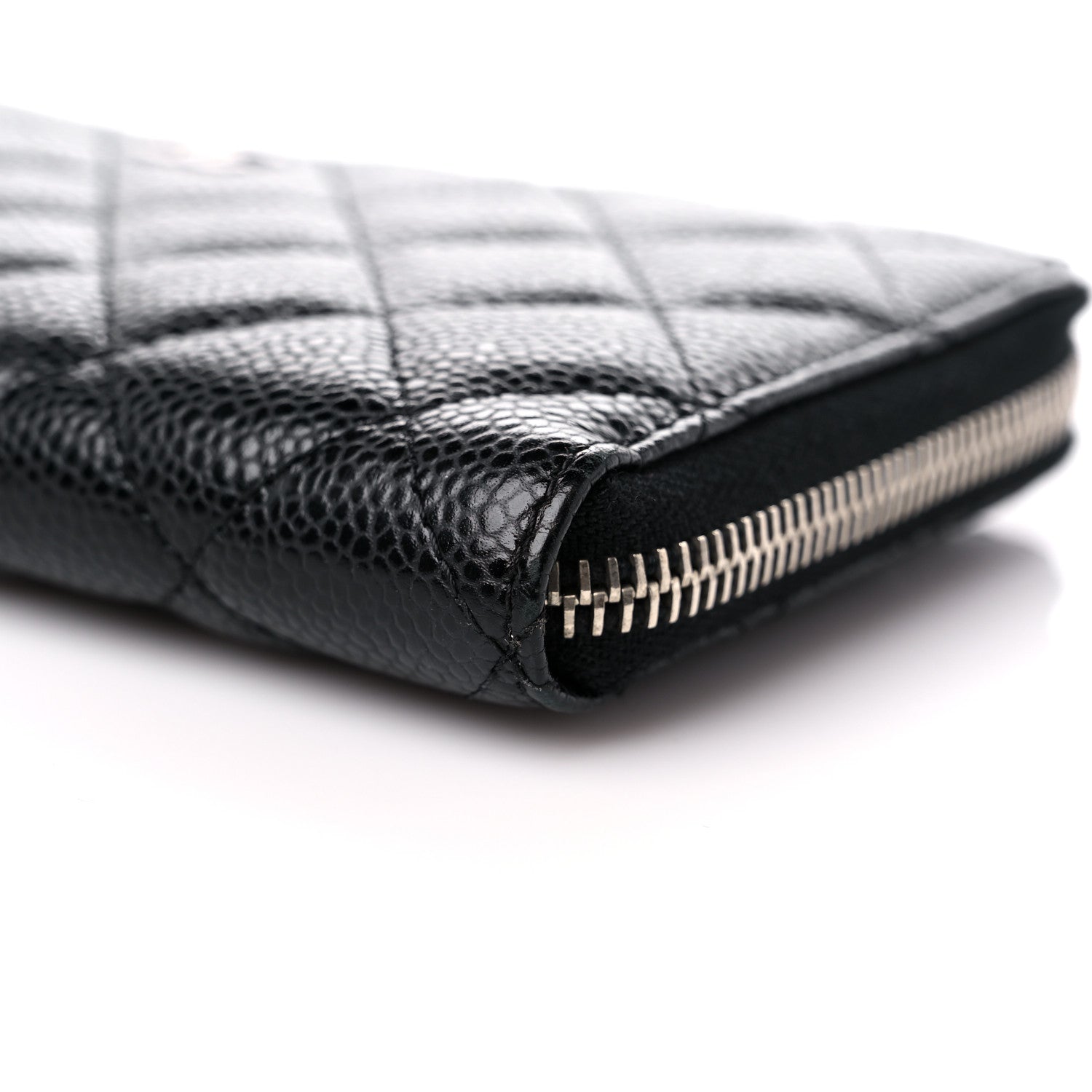 Chanel Caviar Quilted Large Gusset Zip Around Wallet Black 11 of 12