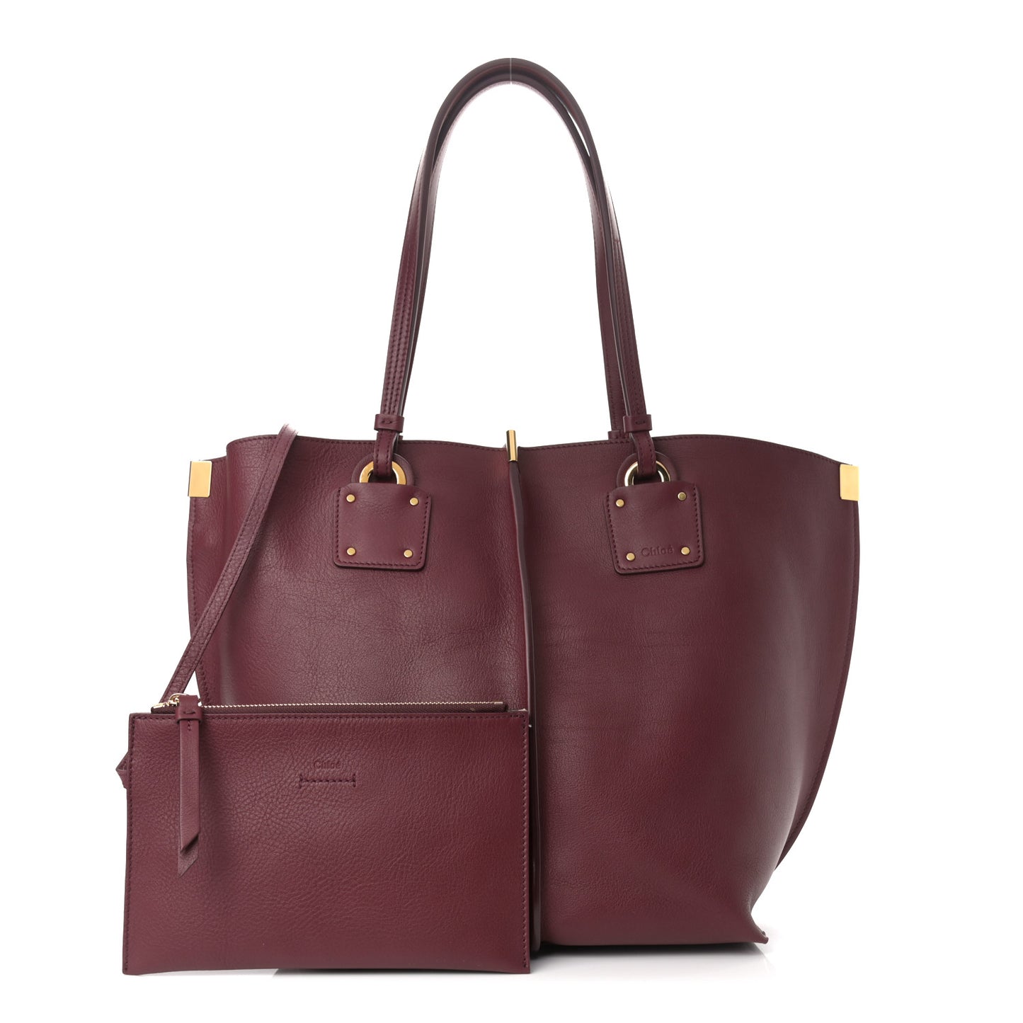Smooth Calfskin Medium Vick Tote Burnt Brown