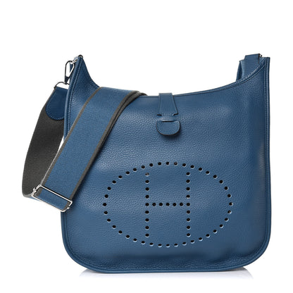 Hermes Taurillon Clemence Amazone Evelyne III GM Bleu de Galice 1 of 10