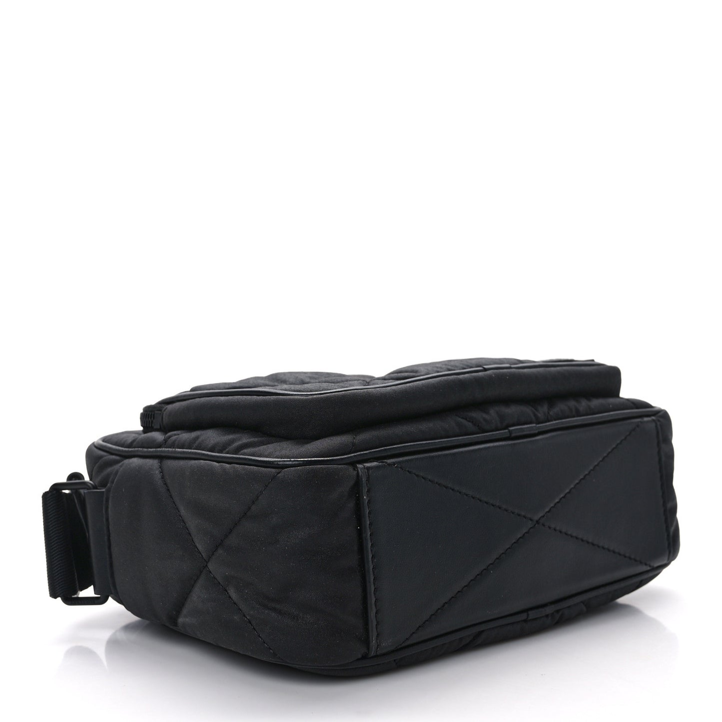 Nylon Quilted Paddy Crossbody Bag Black