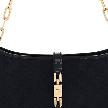 Gucci Monogram Jackie O Chain Hobo Black 8 of 12