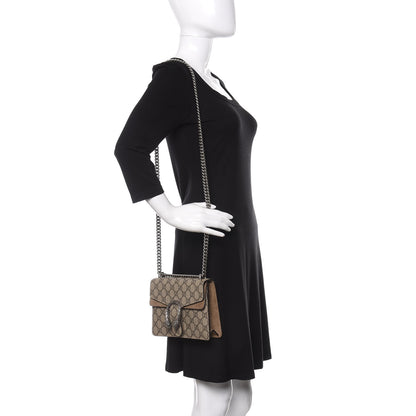 Gucci GG Supreme Monogram Mini Dionysus Shoulder Bag Taupe 3 of 11