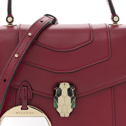 Bulgari Calfskin Serpenti Forever Top Handle Red 8 of 13
